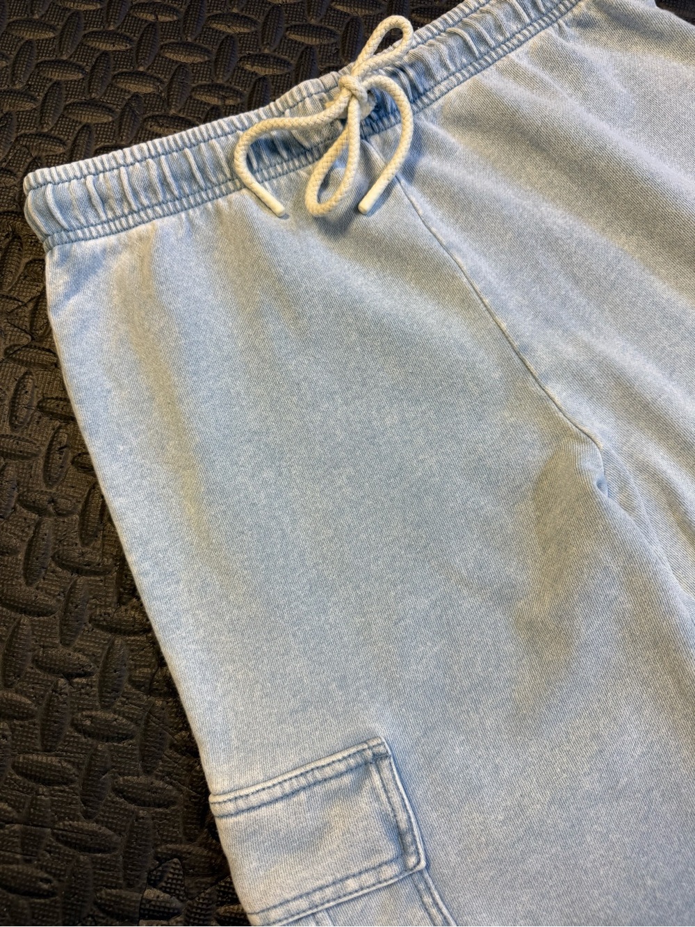 Z Supply Cargo Jogger Pants Small Blue Washed Drawstring Utility Sweatpants - Picture 3 of 9
